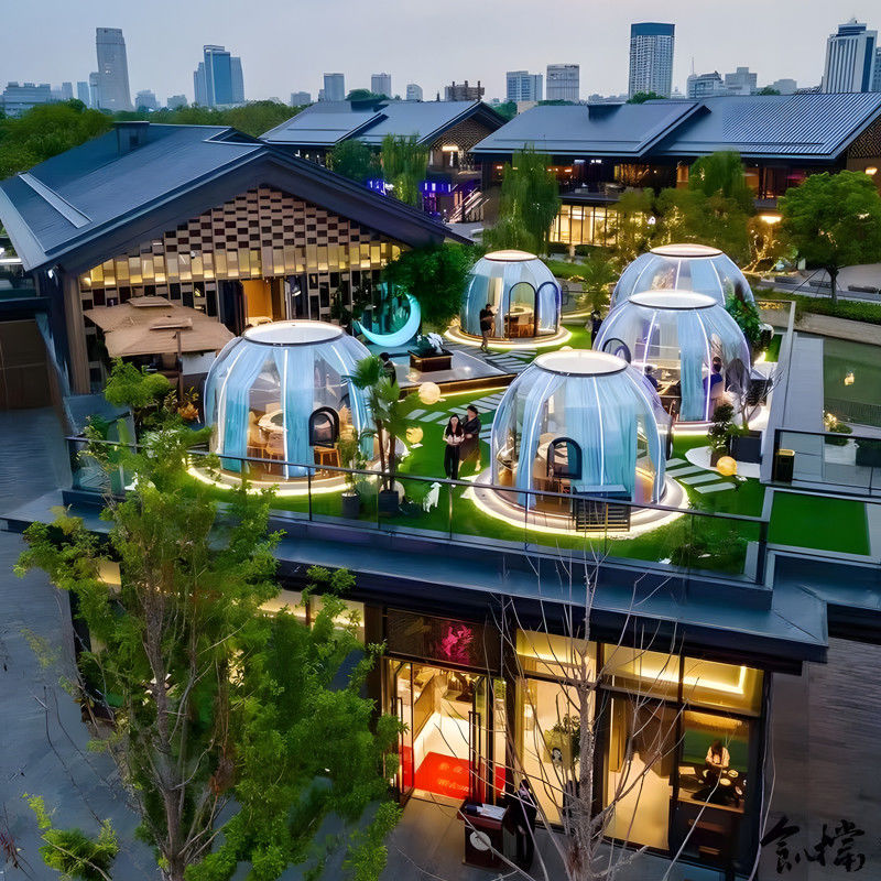 Prefabbricato Moderno Sunroom Dome Case Giardino Casa Glamping Resort Tenda Dome