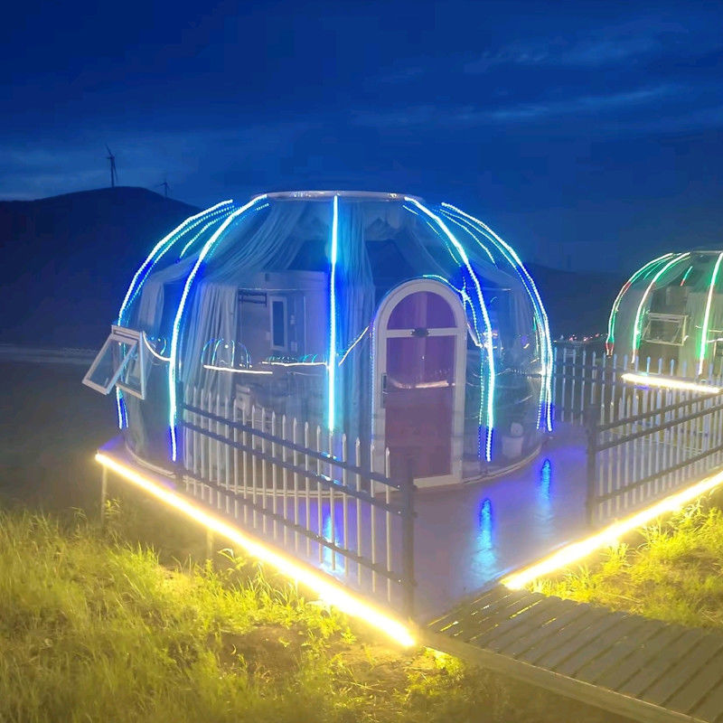 3m X 2.3m Tenda Igloo Bubble Polycarbonate Dome Casa Con Pacchetto In Cartone Di Legno