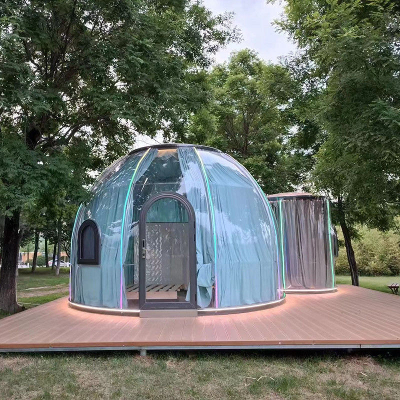 3m X 2.3m Tenda Igloo Bubble Polycarbonate Dome Casa Con Pacchetto In Cartone Di Legno