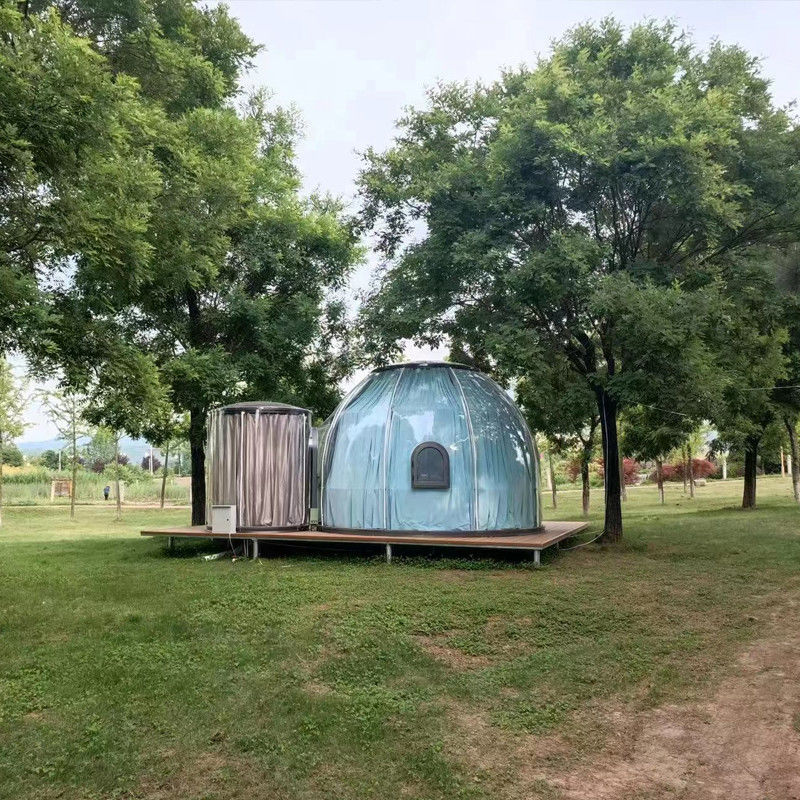 3m X 2.3m Tenda Igloo Bubble Polycarbonate Dome Casa Con Pacchetto In Cartone Di Legno