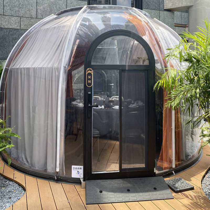 Tenda a bolla igloo rotonda trasparente e trasparente per campeggi e eventi all' aperto