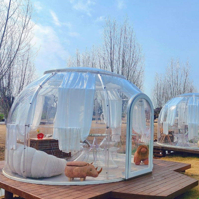 3m x 2.3m Clear Dome House Igloo Bubble Tent con feste ed eventi