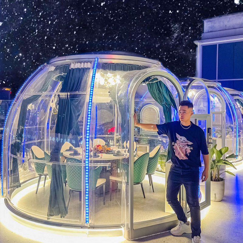 3m x 2.3m Clear Dome House Igloo Bubble Tent con feste ed eventi