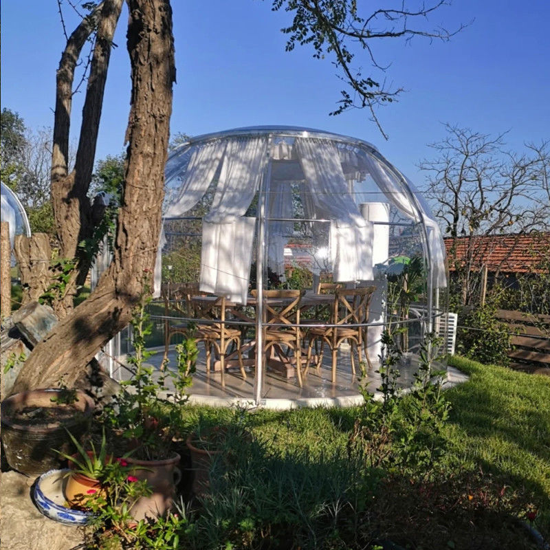 6m Geodesica PC Dome House Con 3.3m Altezza PC Aluminio Resistenza UV ≥99.9%