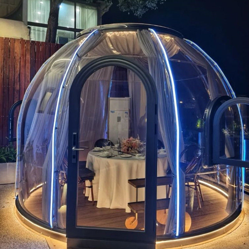 PC Materiale di alluminio Tenda a bolla Casa 2.8m Altezza tenda a cupola Per campeggio all'aperto