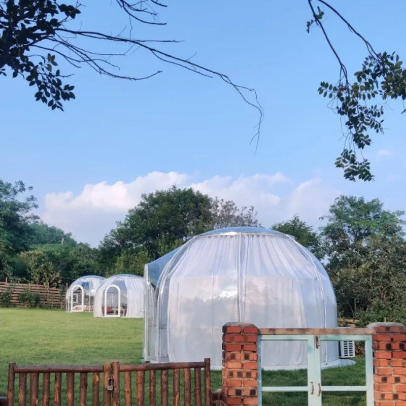 Tenda per mostre commerciali all'aperto Hotel Garden Party Glamping PC di lusso Inverno Tenda geodetica a cupola