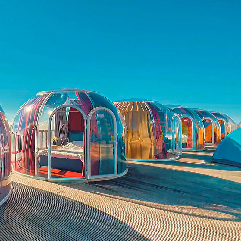 Tenda per mostre commerciali all'aperto Hotel Garden Party Glamping PC di lusso Inverno Tenda geodetica a cupola